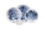 Hermia Vajilla de Porcelana de 24 Piezas Azul y Blanco